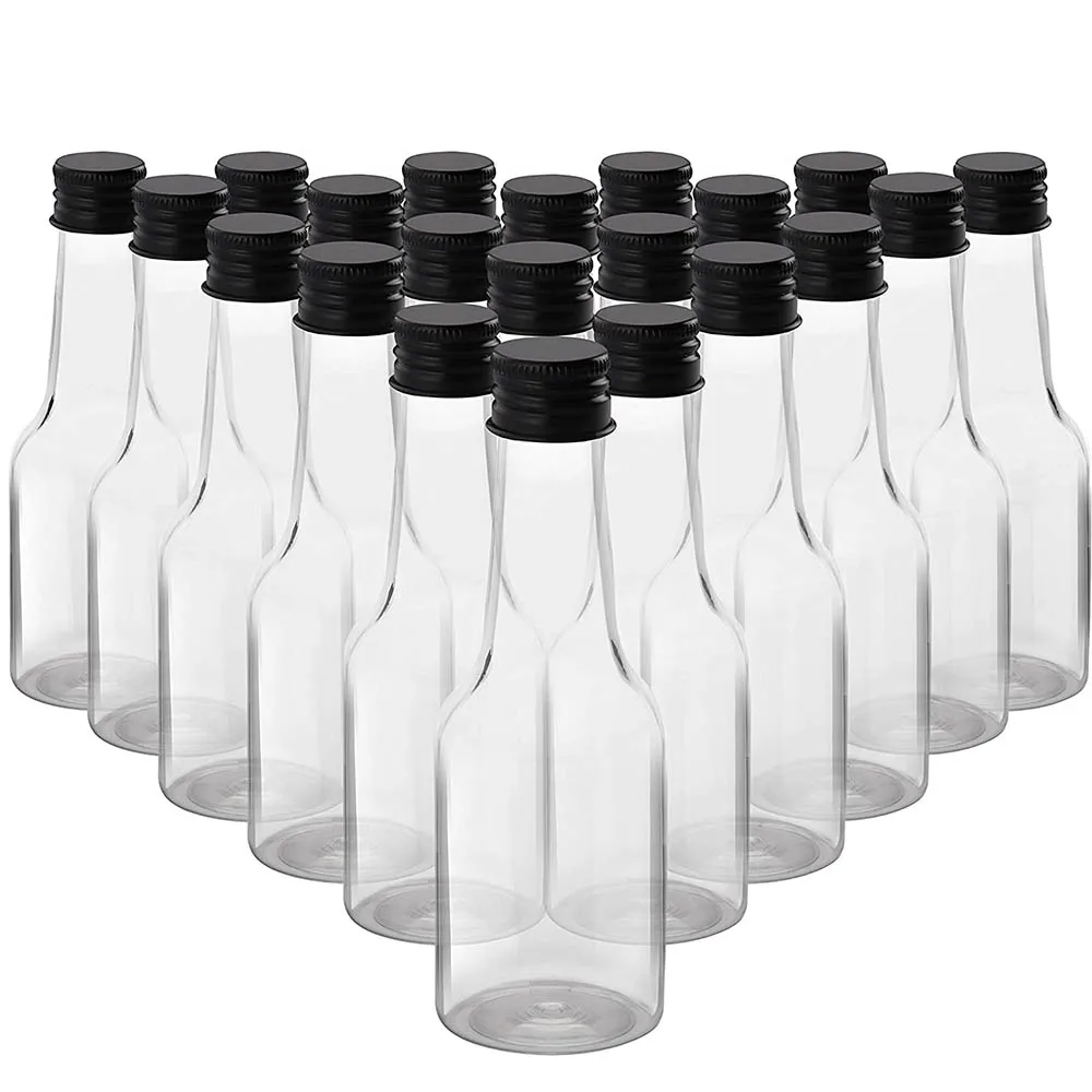 24Pcs 100ml Plastic Mini Liquor Bottles Empty Spirit & Liquid Funnel Miniature for Wedding party Bottle | Компьютеры и офис
