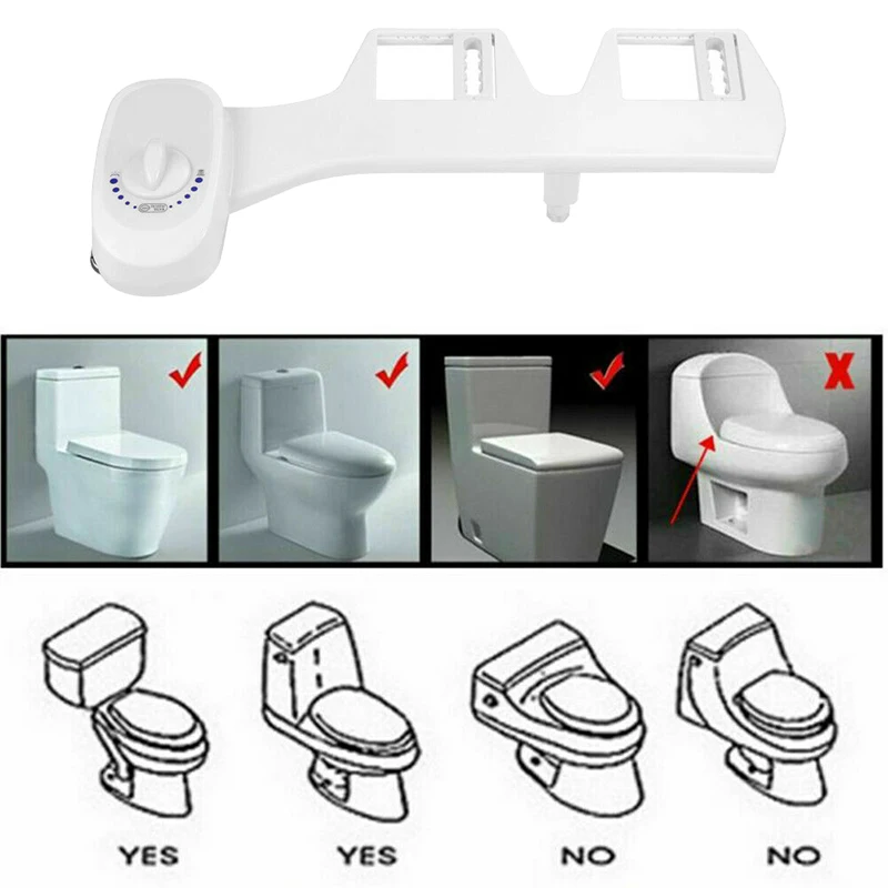 

7/8 Non-Electric Toilet Water Spray Non-Electric Mechanical Bathroom Water Sprayer Non-Electric Kit Attachment
