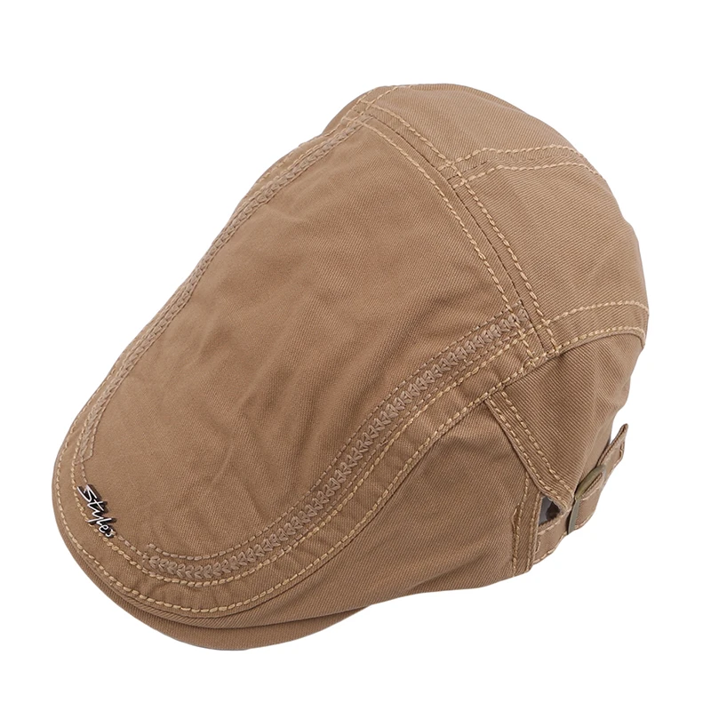 Mens Flat Cap Cotton Soft Fit Newsboy Summer Driving Hat Winter Spring Autumn Beret Peak Black Irish Hunting | Аксессуары для