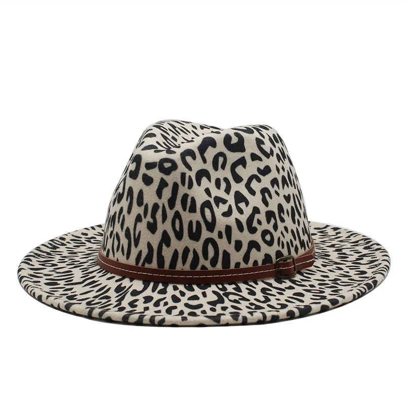Шляпа Женская/мужская фетровая элегантная шапка джентльмена и леди с кожаной