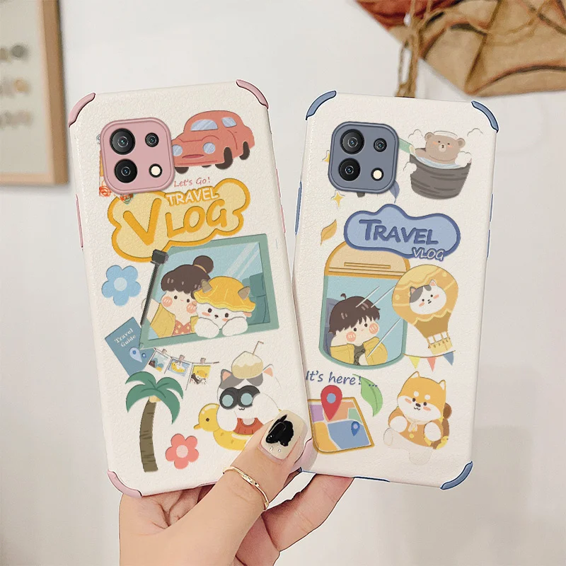 

Travel Boy Bumper PU Leather Case For Xiaomi Mi 11 lite Ultra 11i 10T Pro Lite 10 10S lite Pro Poco F2 X2 F3 Pro Phone Cover