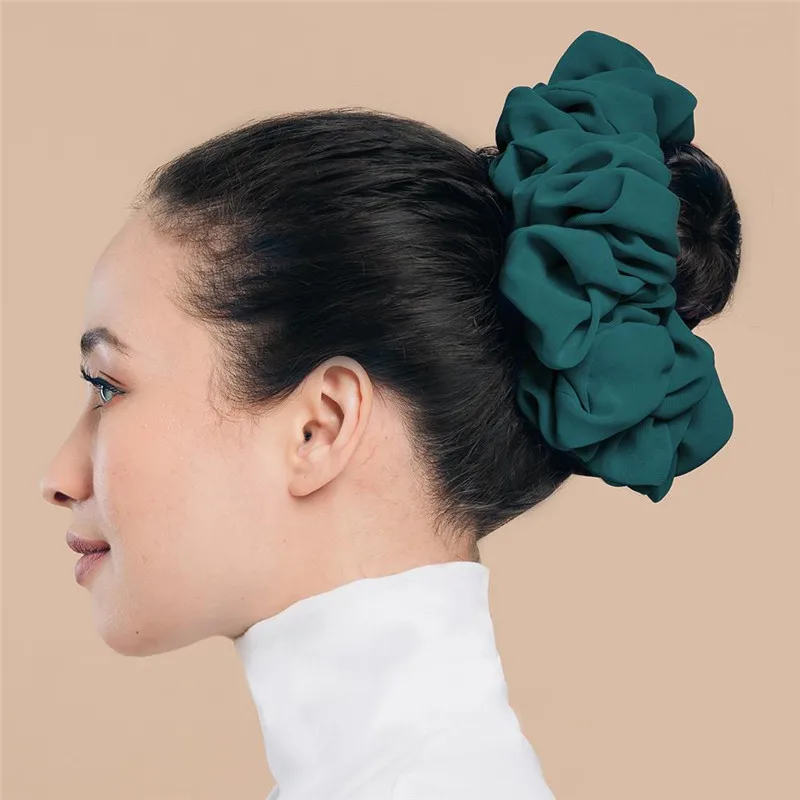 

Big Sale Various Colors Scrunchies Chiffon Hair Ban Volumising Muslim Women Headband Hair Ring Tie Bun Clip Hijab Scarf Turban