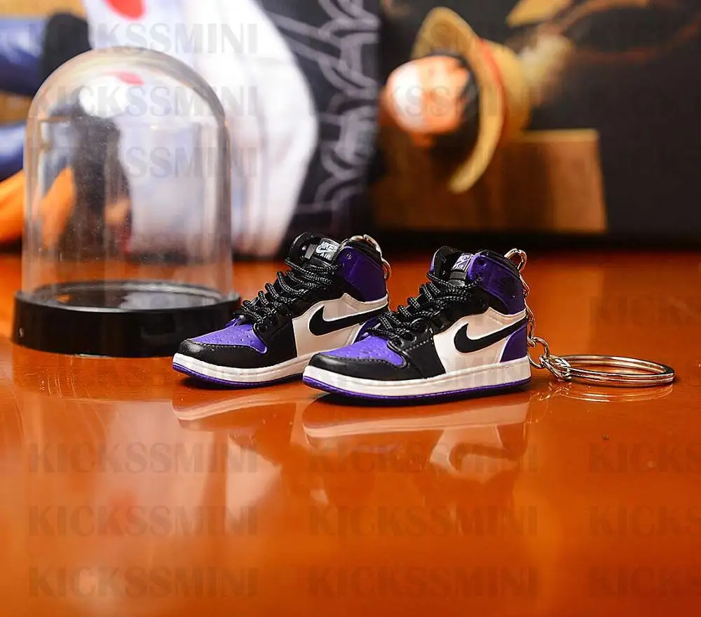 a pair w metal ring Дропшиппинг aj1 Chicago «не для перепродажи Красный» брелок в виде кроссовка Air Jordan 1 3D мини-кроссовки, запатентованный спортивный обувной брелок с кроссовком - Цвет: a pair w metal ring