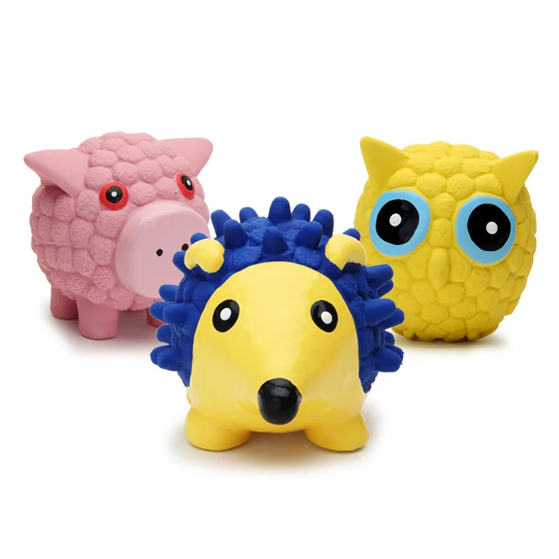 

Latex Fun Pet Toys Sound Cute Animal Model Dog Chew Toy Teeth Cleaning Tossing Ball Toy Outdoor Pet Products Funny Cat Doll Toy