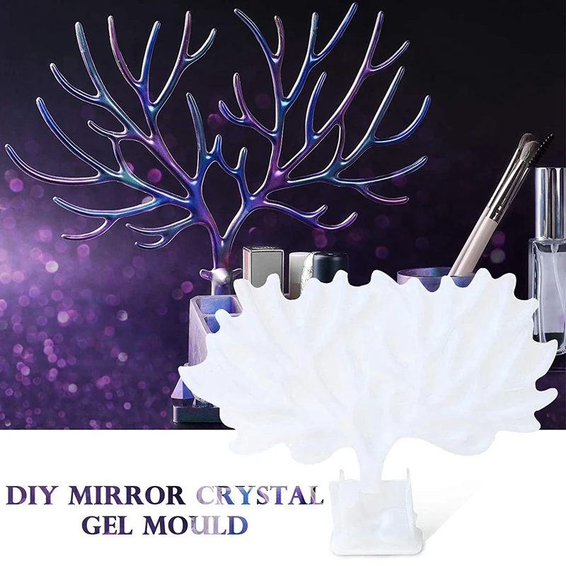 

Silicone Resin Molds, 32Pcs Deer Horn Storage Box Silicone Molds, Resin Lipstick Molds, with 9-Slot Lipstick Organizer