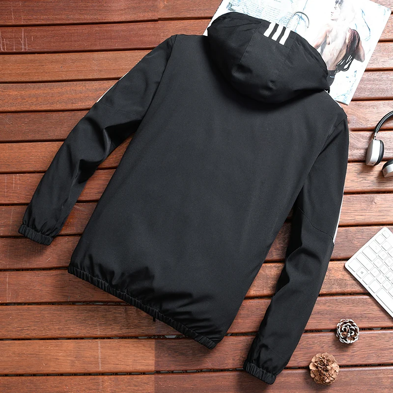 

New Mens Bomber Jacket Casual Hooded Spring Autumn Windbreaker Hip Hop Harajuku Streetwear Male Zipper Jacket Coat Outwear 4XL