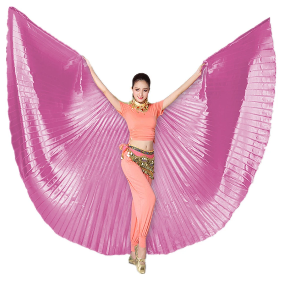 

Isis Wing For Belly Dancing Egyptian Golden Wings With Sticks Bag Belly Dance Accessories Carvinal Costume Prop For Women