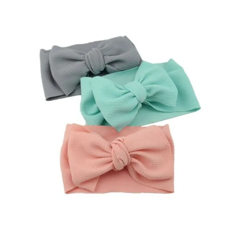 

Baby Girl Toddler Big Bow Knot Solid Elastic Hairband Headband Stretch Turban Head Wrap Headwear For Baby Girl Newborn