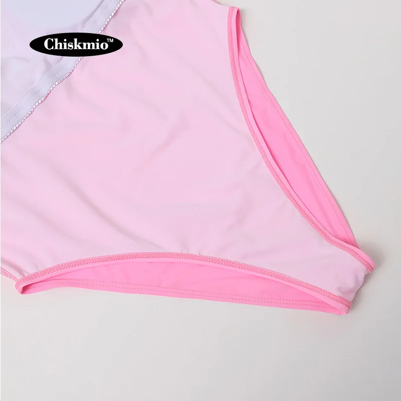 

2021 New Family Bikin Swimwear Solid Color One-Piece Swimsuit Letter Printing Parent-Child Bathing Suit Women Summer Beachwear