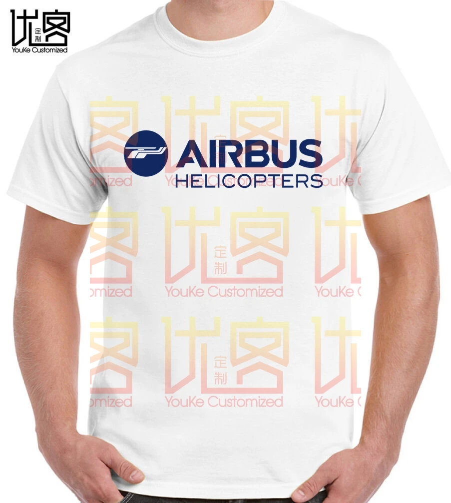 Airbus вертолеты логотип 2014 Футболка Топ Чистый хлопок Мужская футболка новый