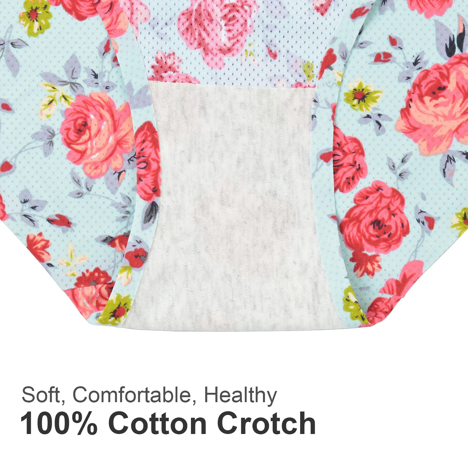 

YBCG 2021 New Women Panties Print Flower Briefs No Trace Seamless Women's Underwear Hole Breathable Cotton Crotch Panty