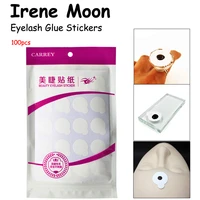100pcs eyelash glue sticker disposable glue holder pallet self adhesive stickers eyelash extension adhesive stand pallet
