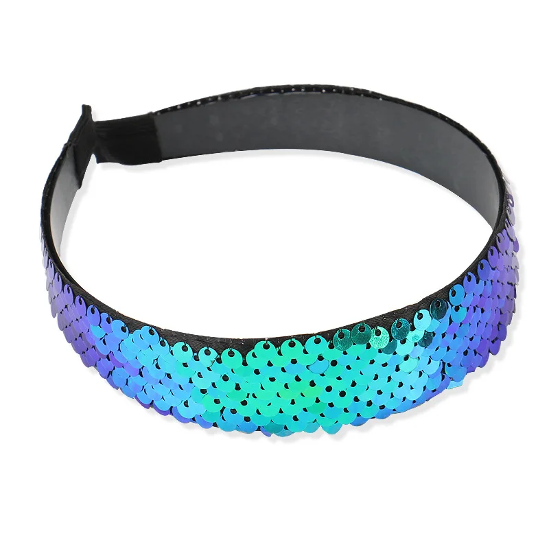 Повязка на голову с двусторонними блестками для девочек |