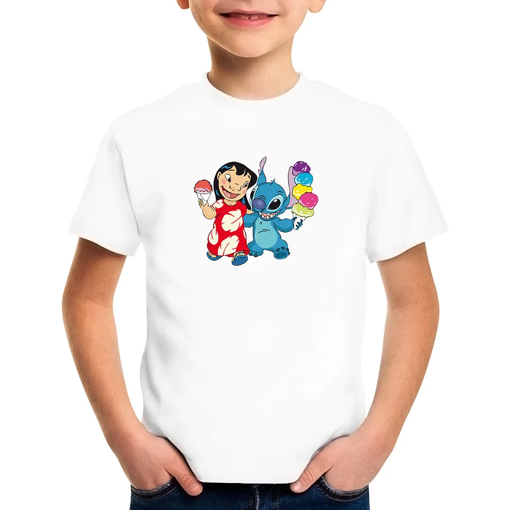 Футболка детская с мультяшным принтом милая рубашка в стиле Харадзюку для