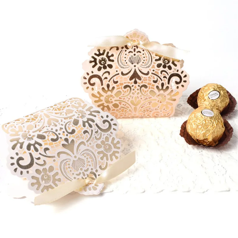 10 шт резной полый для конфет драже подарочные коробки свадьба брак картон