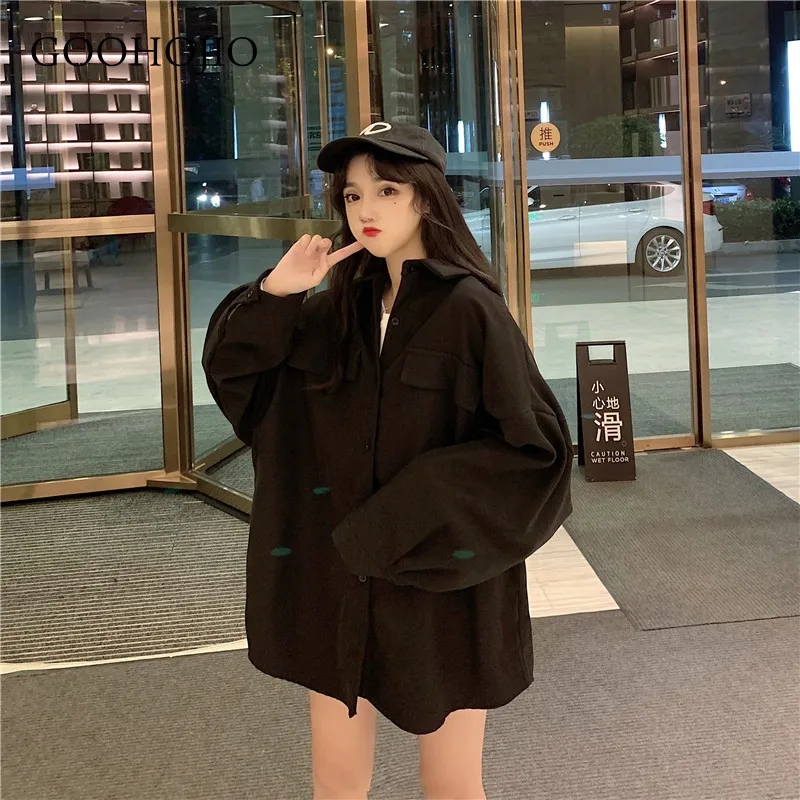 

GOOHOJIO 2021 Spring and Autumn Single-breasted Casual Shirt Women Temperament All-match Shirt for Women Fashionable Women Shirt
