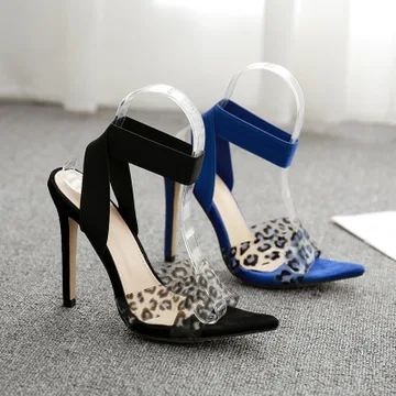 

Sandals Sexy 2021 Women's High Heels Large Size Velvet Shoes Multicolored New High-heeled Big Fashion Suede Girls Summer Stilett