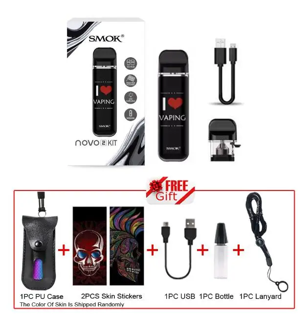 NOVO 2 I LOVE VAPE SMOK Novo 2 комплект 800 мАч батарея электронная сигарета вейп мини Vape с картриджем Pod катушки атомайзер S NORD PRM40 - Цвет: NOVO 2 I LOVE VAPE