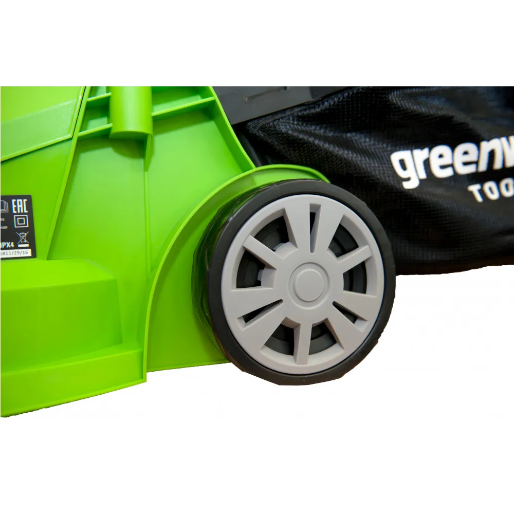 Газонокосилка электрическая Greenworks GLM1232 1200W 33 см|Газонокосилка| |