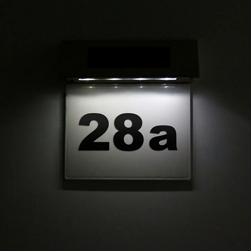 Дверные светильники на солнечной батарее светодиодная лампа из нержавеющей