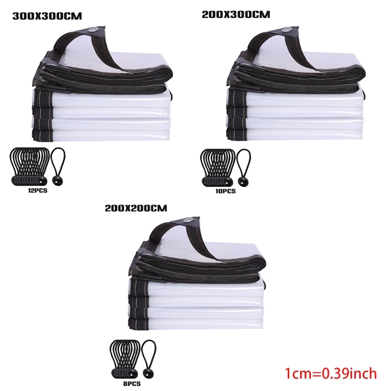 

Waterproof Clear Poly Tarp Transparent Tarpaulin Film Windows Rainproof Cover for Garden Outdoor Balcony Flower Plants