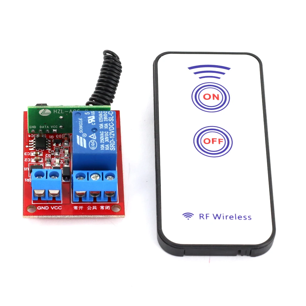 

12V One Channal 1CH RF Wireless Receiver Relay Board with Remote Control RF