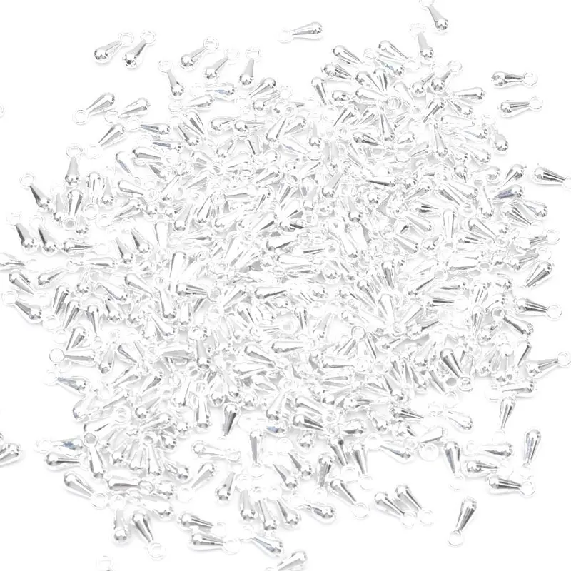 100Pcs7x3mm хвост удлиняющаяся цепочка металлические подвески в форме капель воды