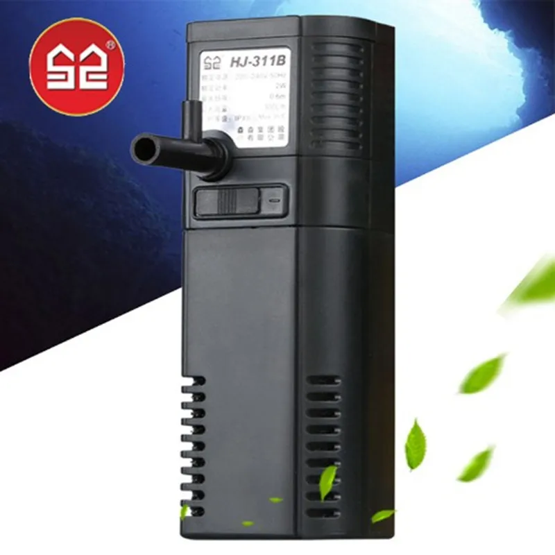 Фото SUNSUN mini нано строительный внутренний погружной фильтр кислородный насос аквариума с рыбками, черепахами резервуар для воды №1