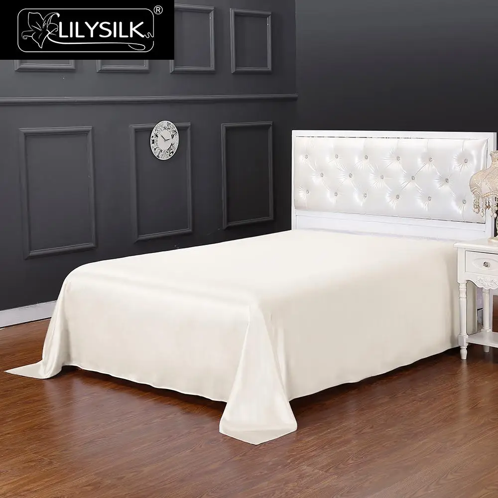 Шёлковая простыня бесшовная 19 Момми 100% натуральный шелк Малбери Lilysilk Бесплатная