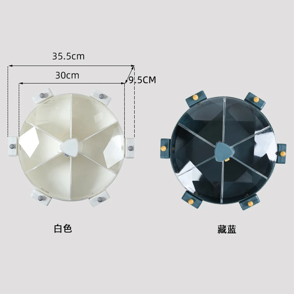 

6 IN 1 Grain Tank Wall Mounted Partition Metering Rotary Storage Box Large Capacity Insect Proof And Moisture-Proof Sealed Tank