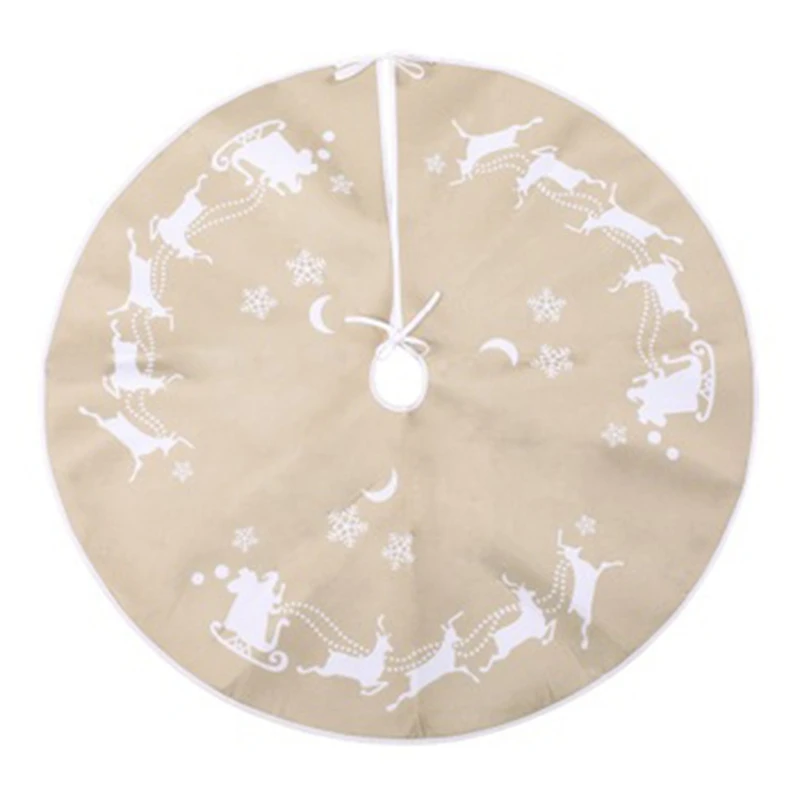 

Юбка для рождественской елки, олень, украшение для новогодней елки, короткая бархатная юбка для елки, юбка для рождественской елки