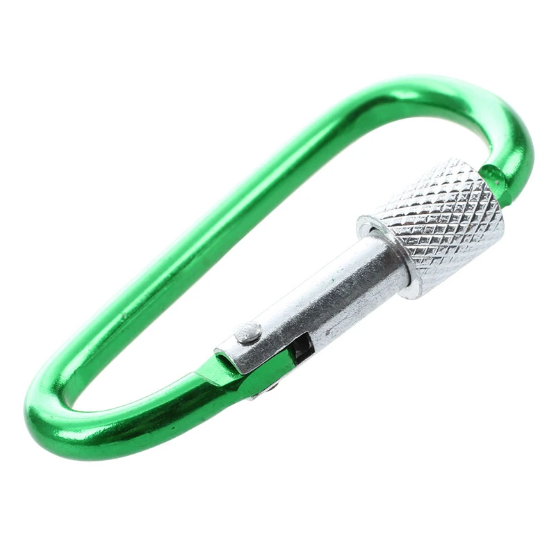 

3 Pcs 5cm Length Spring Loaded Gate Aluminum Alloy Locking Carabiner