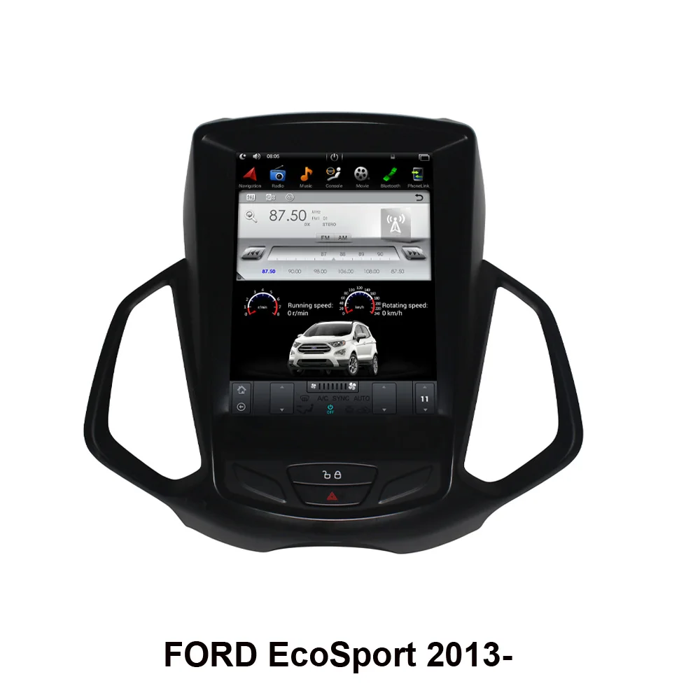 Автомобильный GPS-навигатор в стиле Tesla на Android 9 0 для FORD EcoSport 2013-(второе поколение)