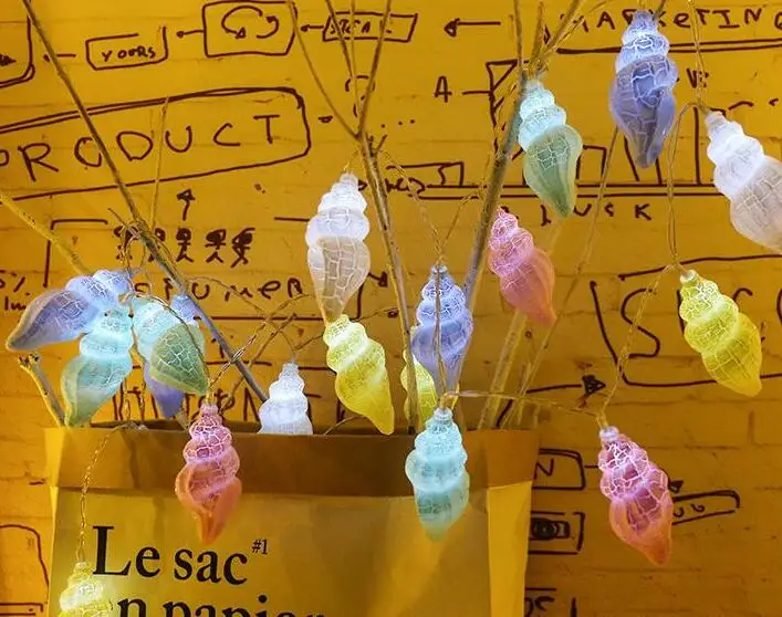 Светодиодная гирлянда цветная лампа Рождественская декоративная Батарейная 1 5 м