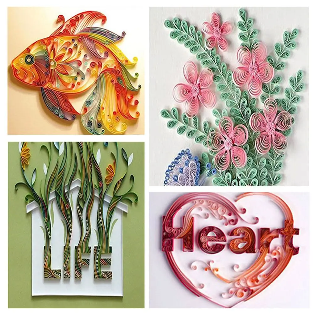 120 полосатая бумага для квиллинга ширина 3 мм однотонная оригами сделай сам