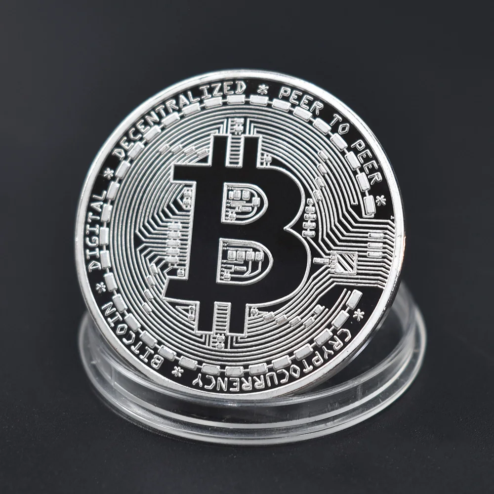100 шт/партия позолоченная физическая Биткоин битка монета BTC Подарочная памятная