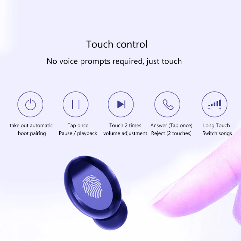 Беспроводные наушники Bluetooth V5.0 V8 TWS беспроводные светодиодный дисплей с внешним