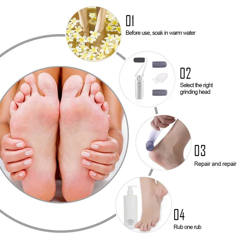 Электрическая машинка для педикюра ухода за кожей ног ролики инструменты