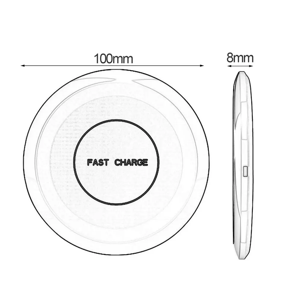 Беспроводное быстрое зарядное устройство QI стандартное настольное для iPhone/8 Samsung
