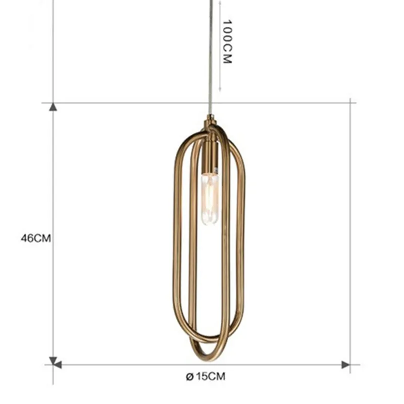 

Nordic Simple Ring Chandelier Cafe Restaurant Art Romantic Decorative Light Edison Bulb Free Shipping