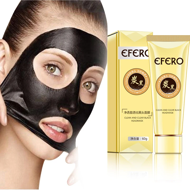 Черная маска EFERO, маска для удаления черных точек, маска для носа, полоска пор, лечение акне, маска для лица, маска для ухода за кожей, полоски для носа, уход за лицом