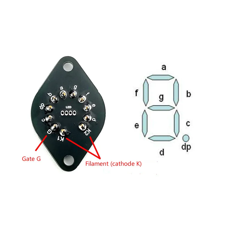 Флуоресцентная трубка GHXAMP IV-11 основание для вакуумного клапана Nixie часов 1 шт. |