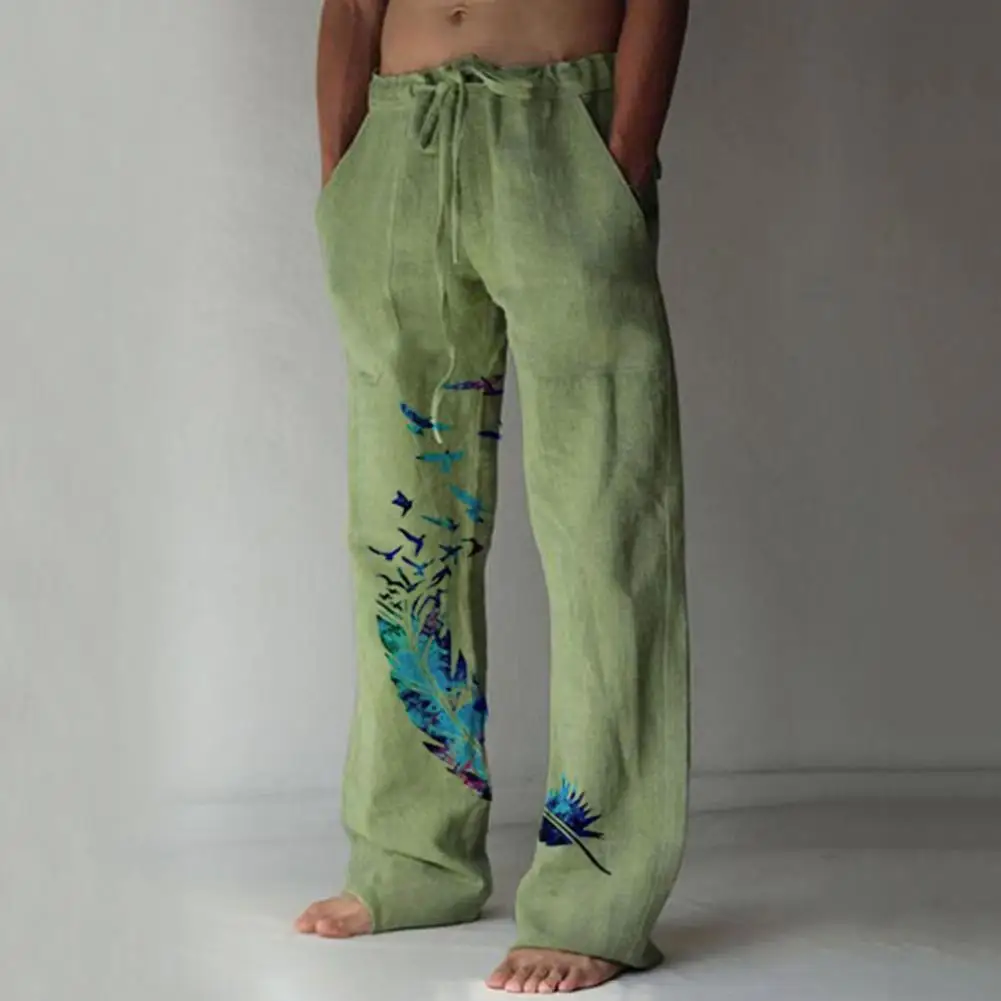 

Брюки мужские универсальные винтажные, удобные штаны со средней талией, на шнуровке, винтажные для вечерние