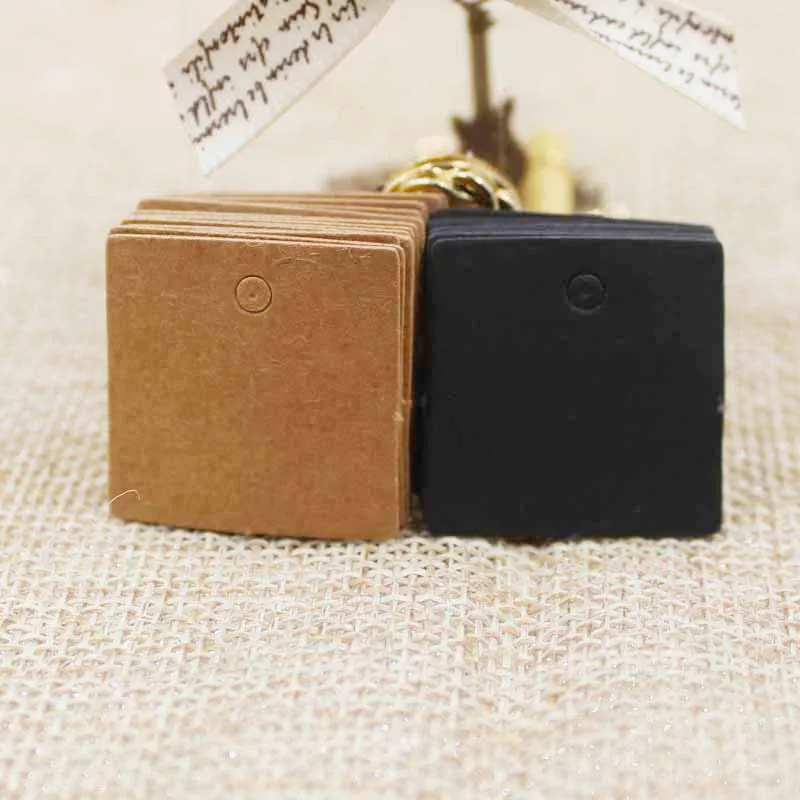 100 шт. 2 5*2 5 см маленький размер квадратная одежда крафт/черная/белая бумага