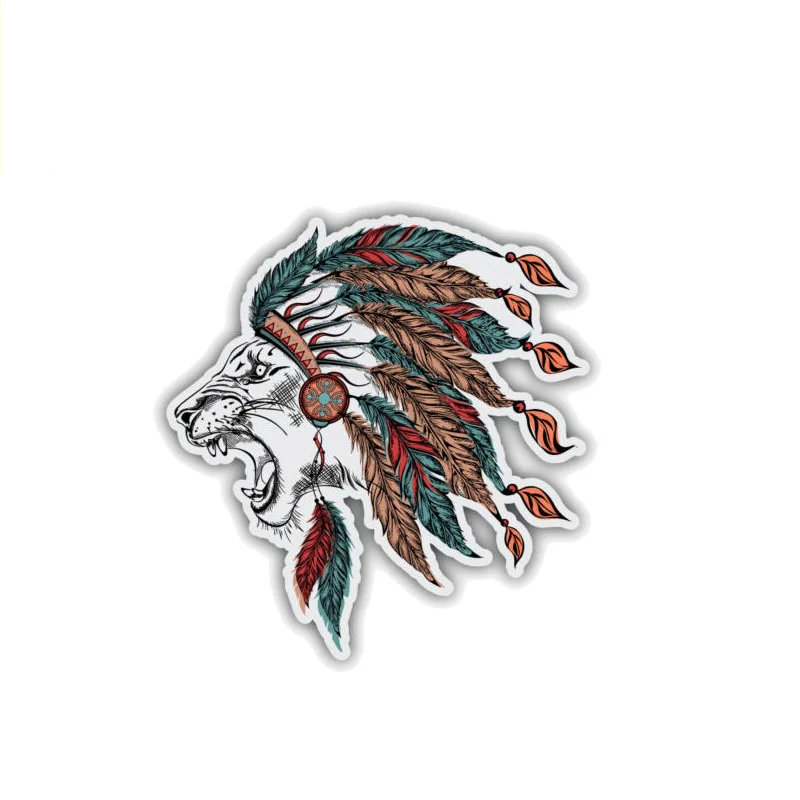 Креативные забавные наклейки с изображением головы льва для стайлинга