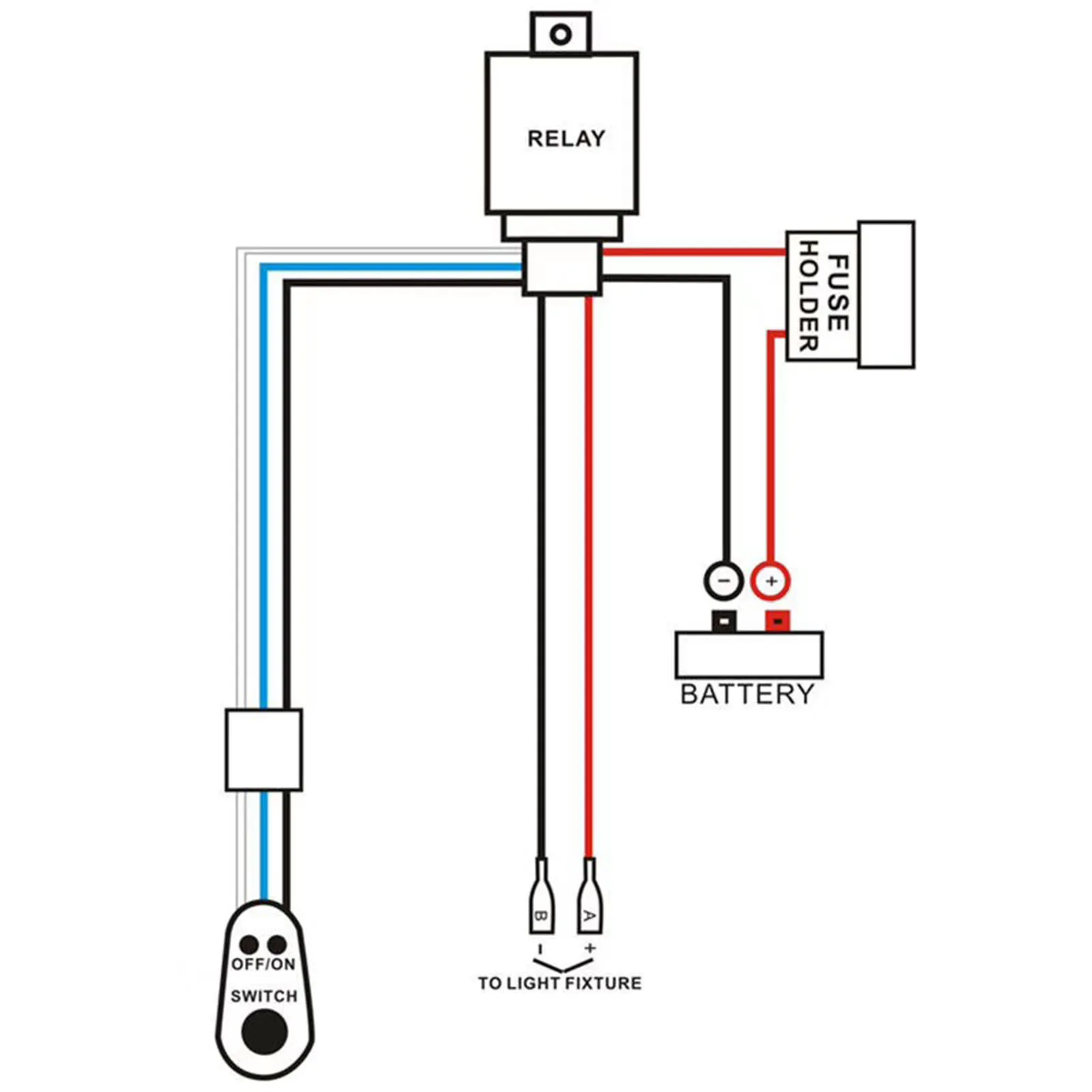 

9.84ft Universal Car Wiring Harness 40A Power Relay with Switch 300W LED Light Bars For Cars, Trucks, SUVs