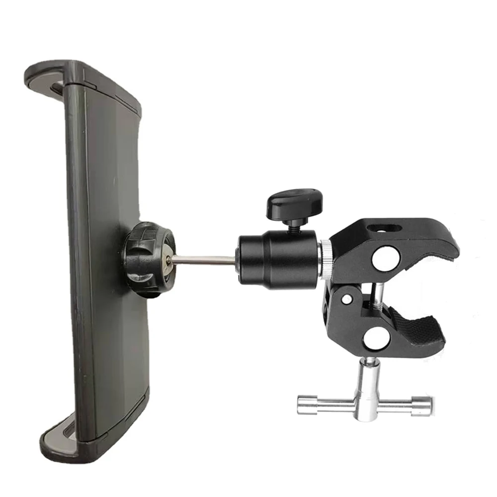 Universal Tablet Desktop Mic Holder For Microphone Stand Mobile Phone Mount Ipad Iphone 4.5 to 12.9 inch Car bracket | Электроника
