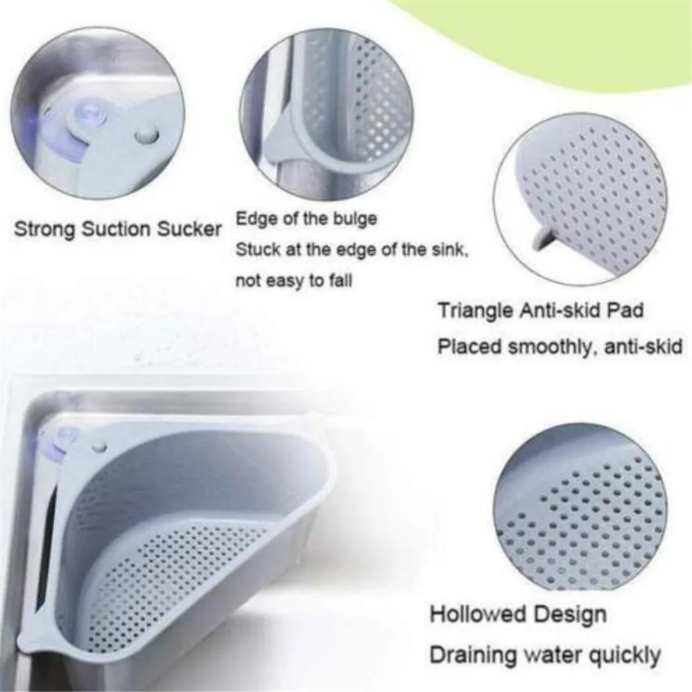 1 шт. сушилка для раковины бытовая кухонная стойка овощей треугольная подвесная