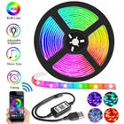 USB Bluetooth Светодиодная лента 5050 RGB 5 м 3060Светодиодная лента освещение для телевизора световая лента светильник вой канат светящаяся лента для украшения комнаты