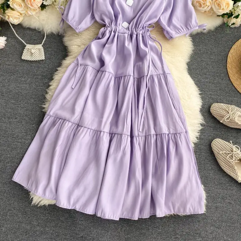 Платье SINGRAIN женское средней длины однотонное повседневное ТРАПЕЦИЕВИДНОЕ с